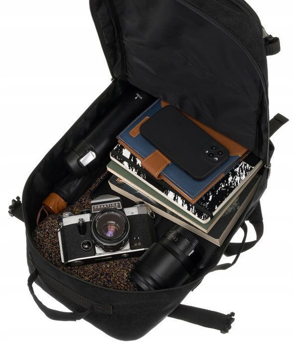 Plecak torba mały bagaż pojemny do samolotu kabinówka lotnicza wakacje