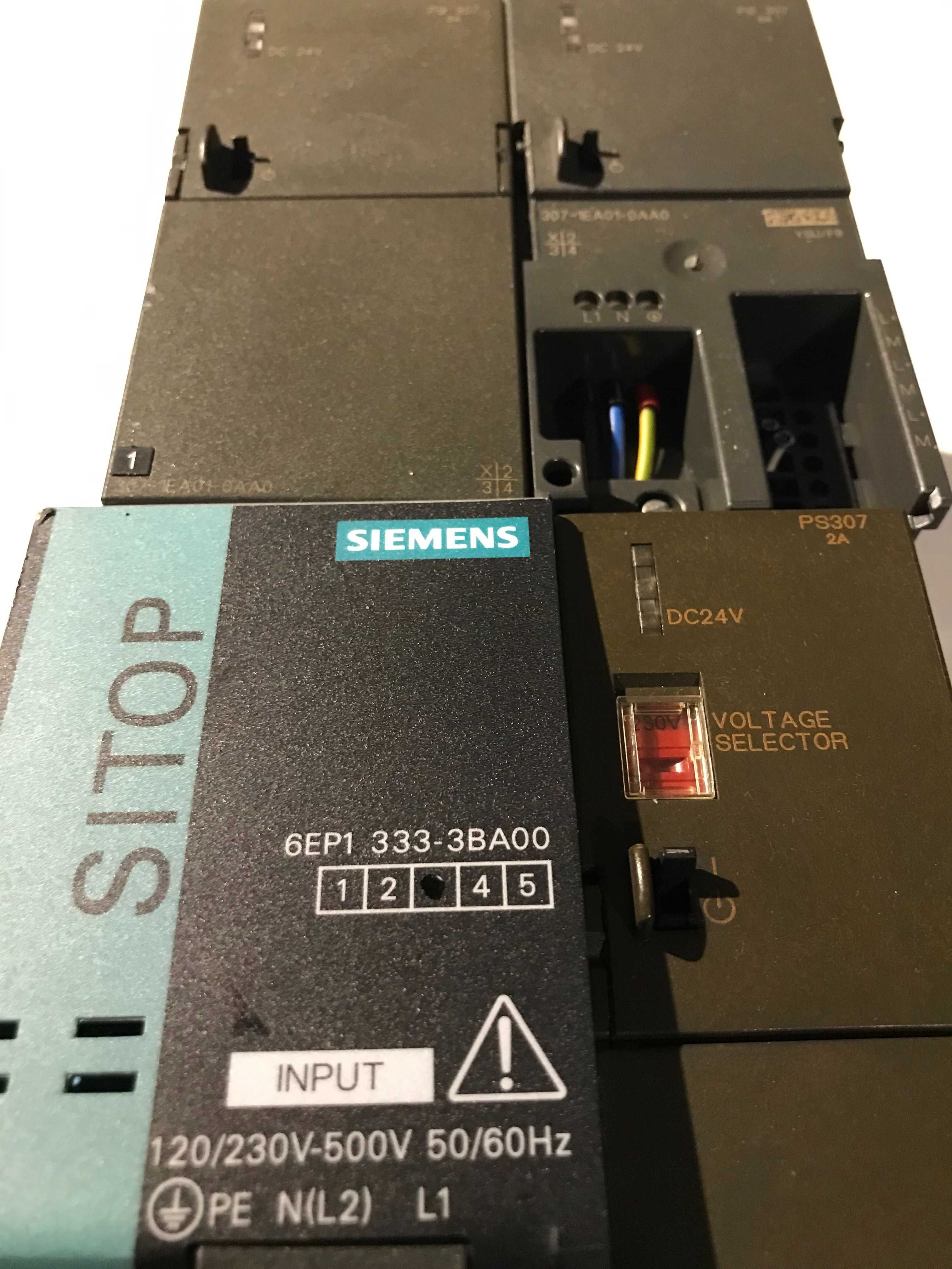 LOTE de 4 S7 Siemens fonte de alimentação PS 307 5A 2A, SITOP 6EP1 333