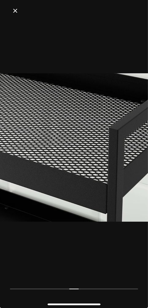 Nissafors: Carrinho preto do Ikea | 50.5x30x83cm