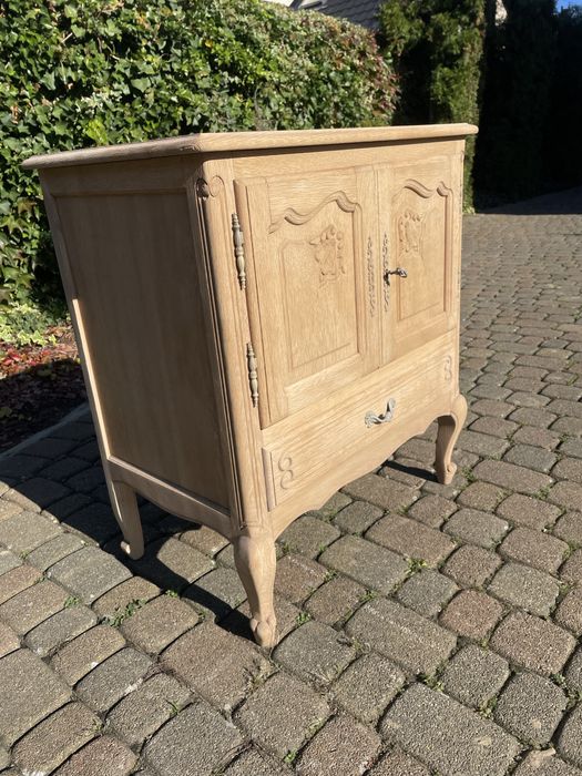 Komoda ludwikowska oczyszczona dąb Ludwik XV stylowa gięte nóżki