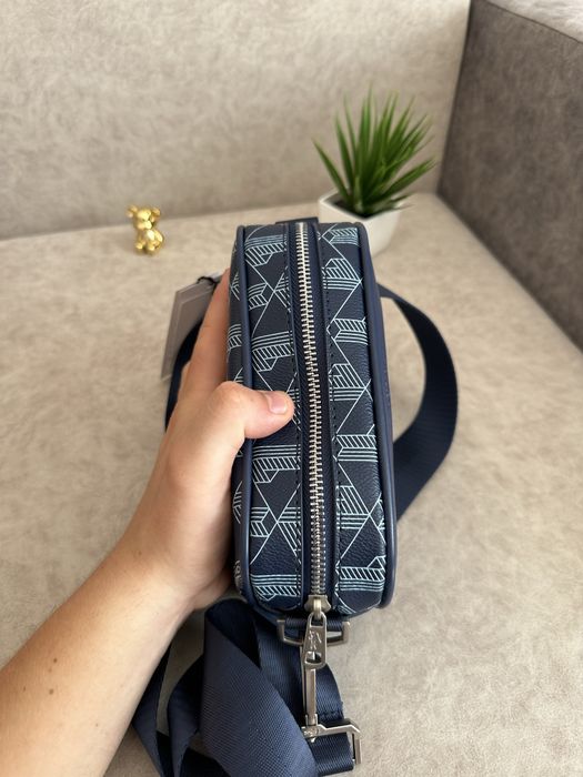 Сумка Lacoste BLUE Monogram | Crossbody | мессенджер | лакоста лакосте