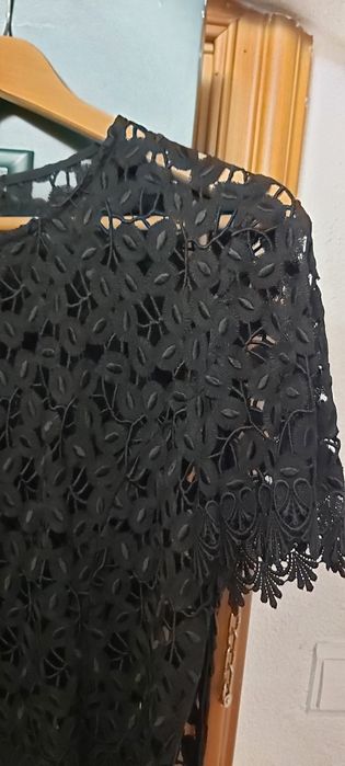 Corpete em renda preta parafernália de casamento