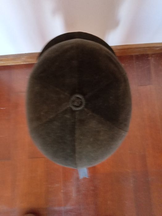 Capacete de equitação vintage.