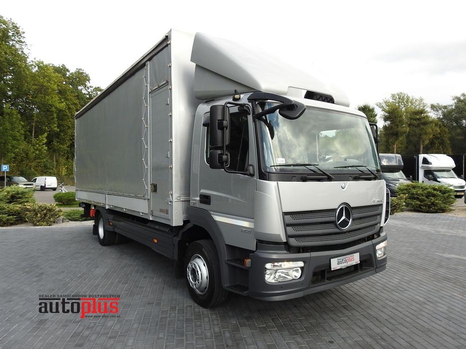 Mercedes-Benz ATEGO 1221 PLANDEKA WINDA 16 PALET WEBASTO KLIMATYZACJA PNEUMATYKA BLIŹNIACZE KOŁA  230KM  stan bardzo dobry, nie wymaga nakładów finansowcyh, dostępny od ręki
