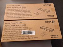 2 toners cyan para impressora Xerox 6600, 6605, e 6655