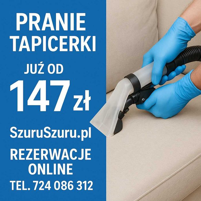 Pranie tapicerki, czyszczenie krzeseł, foteli, wykładzin, kanap Sławno