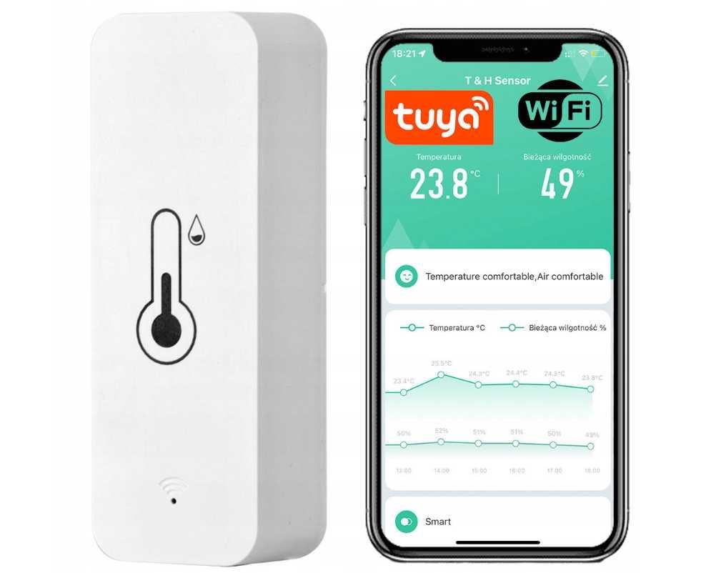 Czujnik Temperatury i Wilgotności TUYA SMART WIFI TH01 kod 1836
