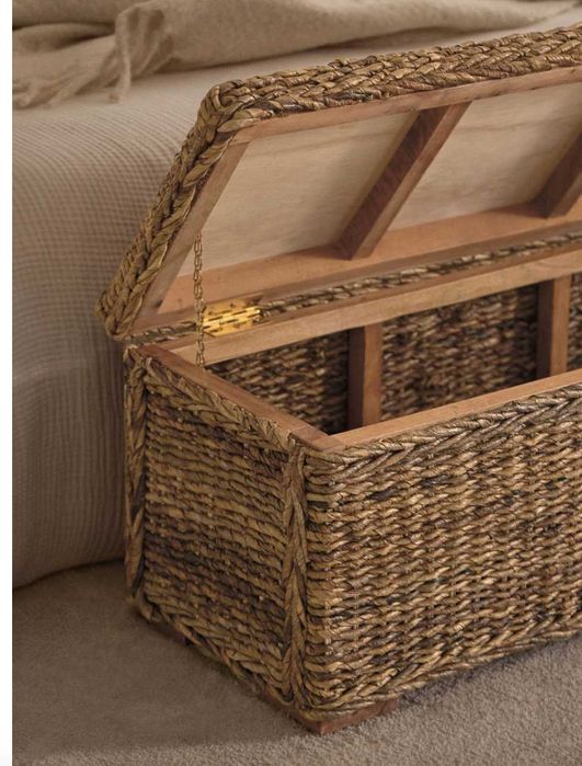 Baú - Banco - arrumação madeira / bench with storage - new