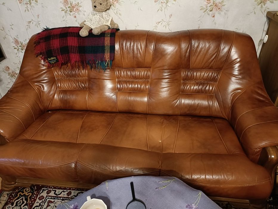 Skórzana Kanapa fotele za darmo, pilnie oddam