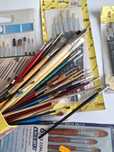 Belas artes conjunto pincéis para pintura de arte