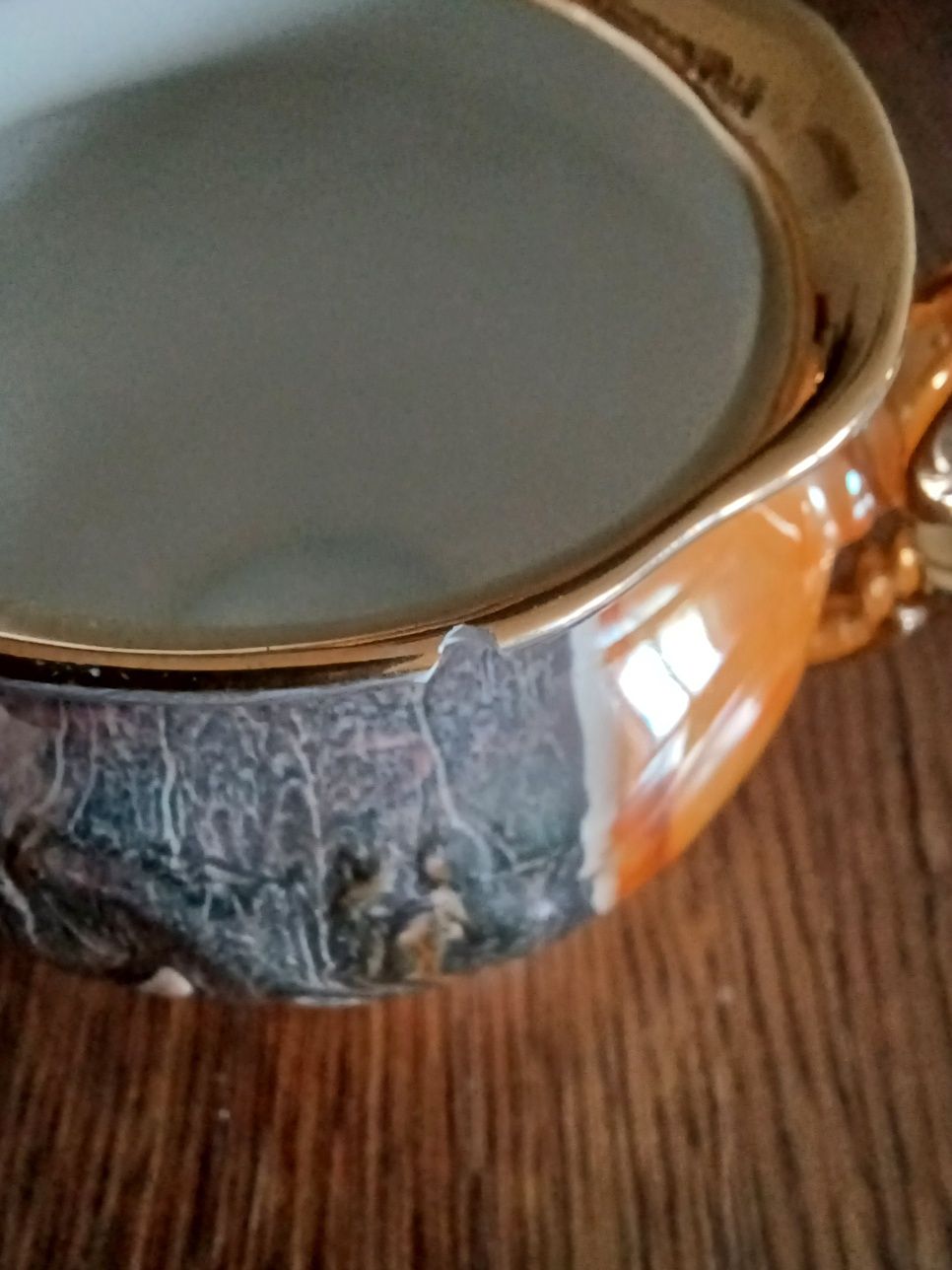 Złocony serwis do kawy Porcelana Wałbrzych