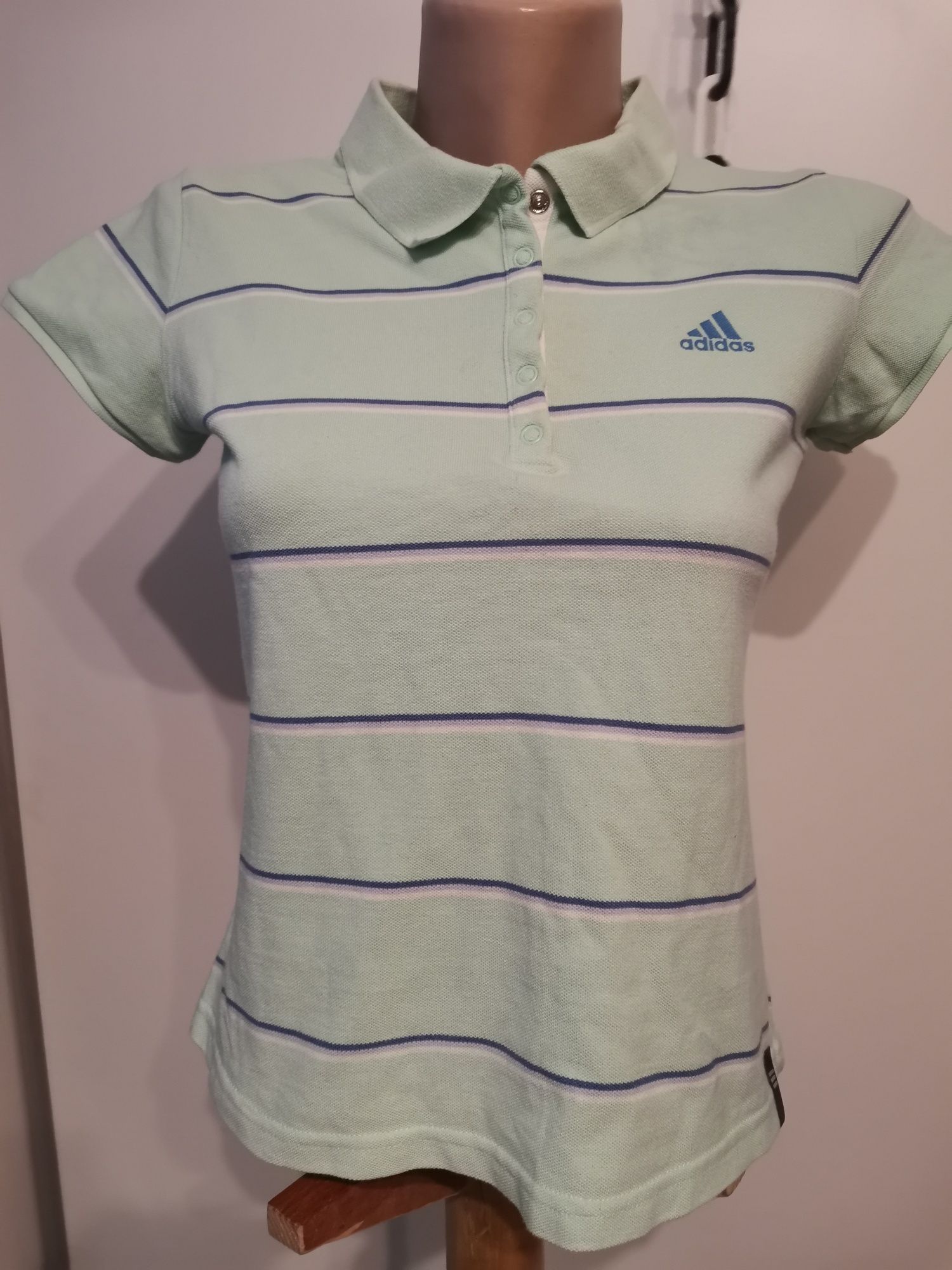 Koszulka damska polo Adidas rozm 38, miętowa