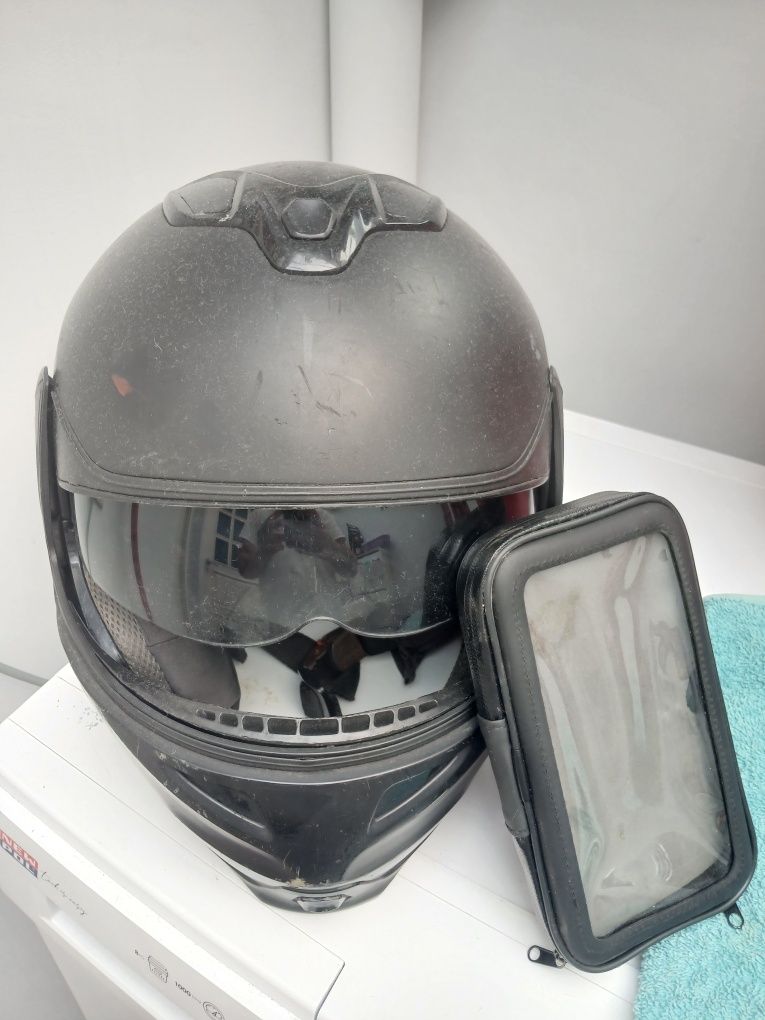 Vendo capacete usado + porte para gps