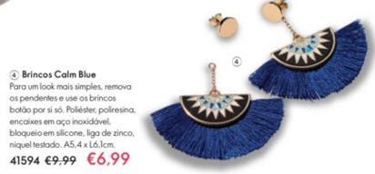 Brincos Franjas Azuis NOVOS