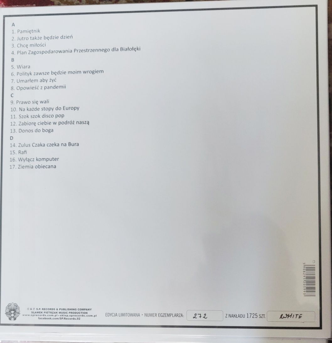 Vinyl biały Kult Ostatnia płyta winyl white Limitowana edycja