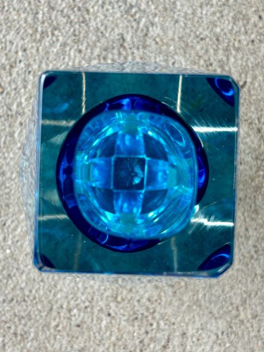 Ogromny Wazon Murano San Marco by Alessandro Mandruzzato 31cm Sky Blue