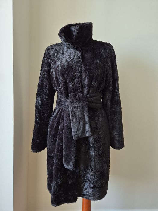 Демисезоне еко-хутряне пальто, S/M
