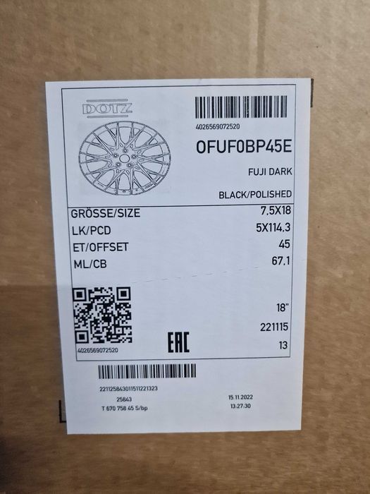 NOWE alufelgi MAZDA 18" 5x114,3: 3 5 6 CX-3 CX-30 CX-5 Czarny