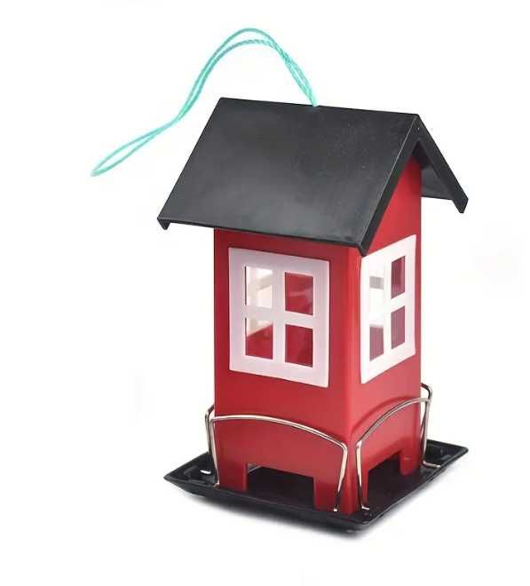 karmnik dla ptaków ptaszków czerwony