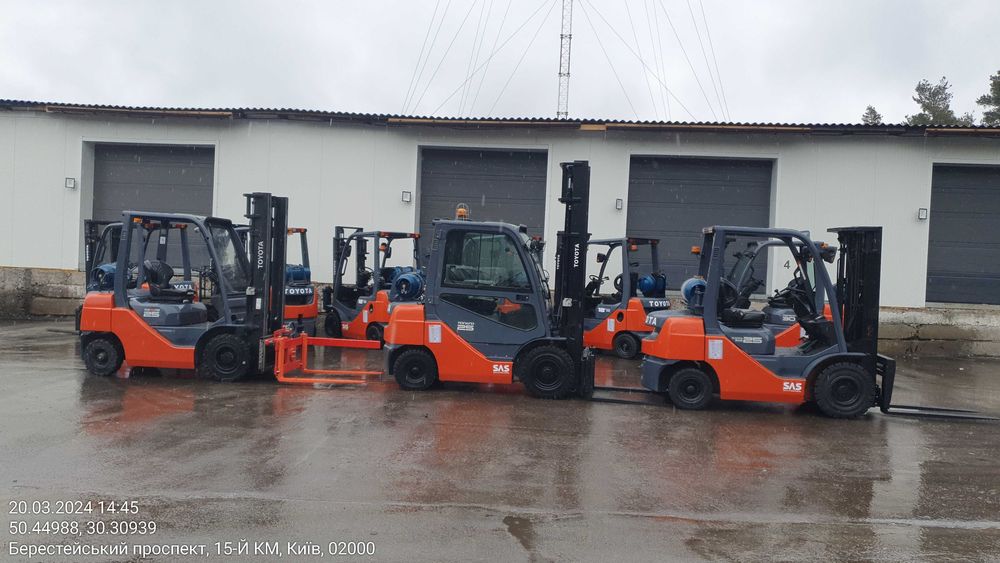 Навантажувач газ-бензиновий TOYOTA 2.5т, 2018рік, погрузчик Тойота