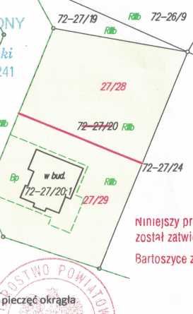 Działka budowlana Bartoszyce-Wawrzyny  za Lidlem