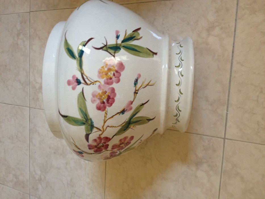 Vaso antigo pintado à mão em cerâmica, para plantas