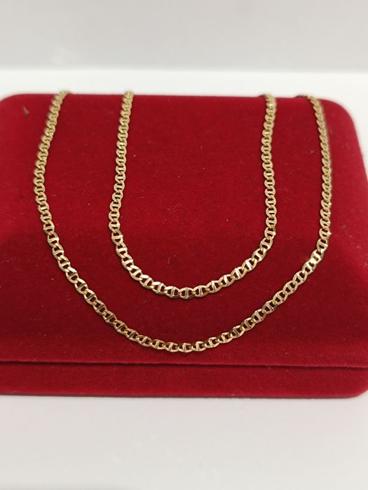 Złoty łańcuszek splot Gucci dł.50cm, złoto próby 585