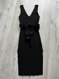 Lovely sukienka prążkowana mała czarna M L