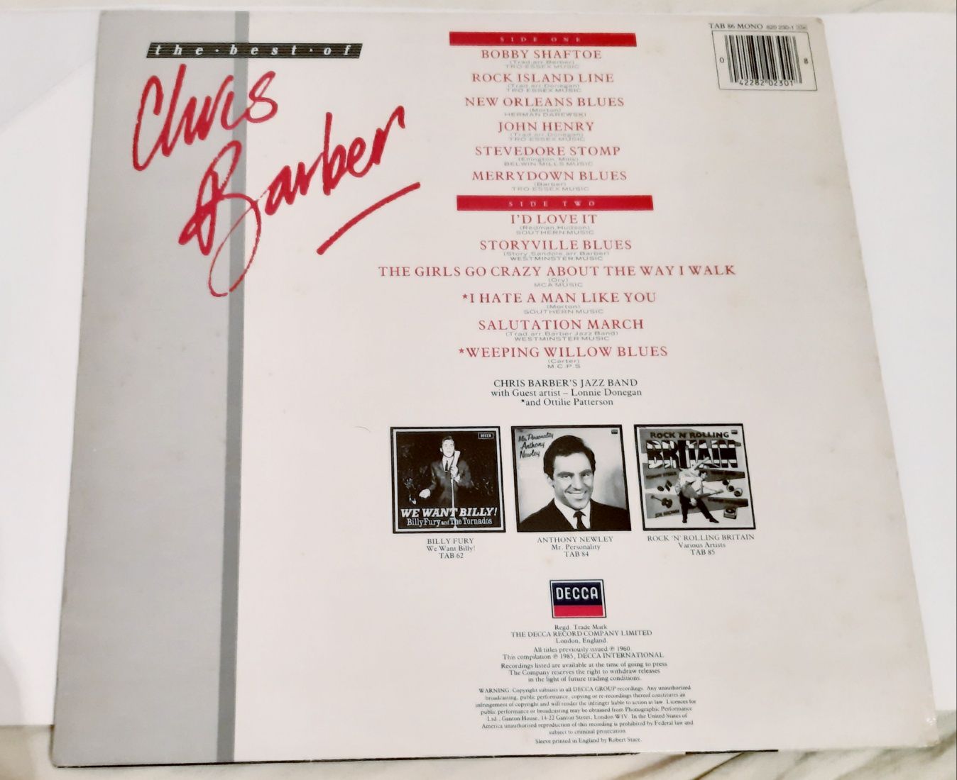 "The best of" Chris Barber płyta winylowa LP  MINT