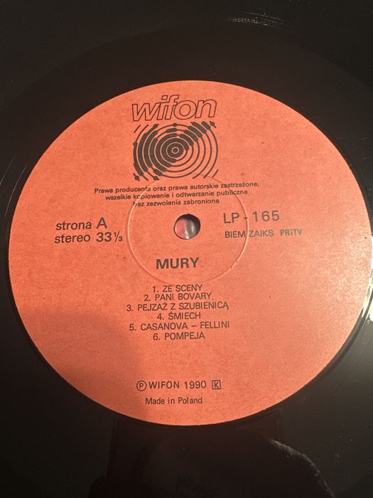 Gintrowski Kaczmarski Łapiński - Mury 1990 wifon winyl