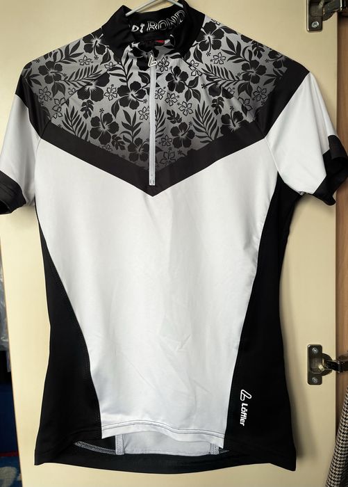 Футболка спортивна чорно-біла S