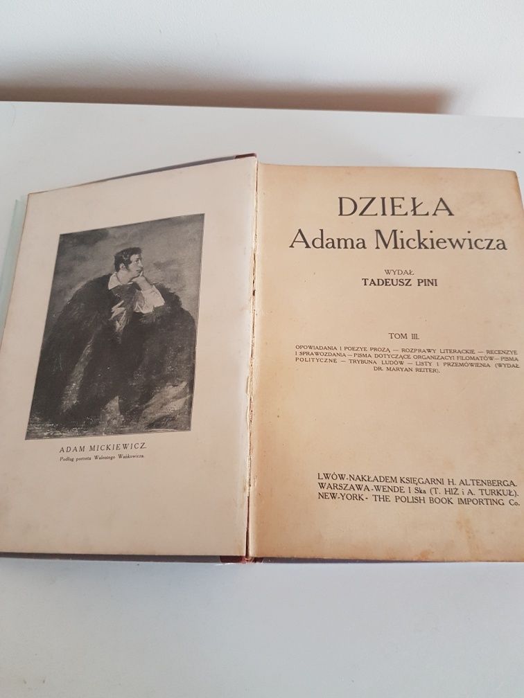 Dzieła Adama Mickiewicza t.IIIwydanie Tadeusz Pini