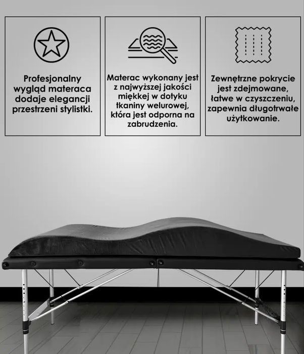 Sprzedam Materac anatomiczny kosmetyczny MEMORY CZARNY ,stan idealny !