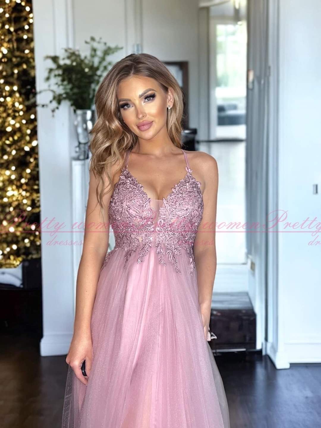 Sukienka ZEFIR 34/XS pretty różowa tiulowa koronkowa balowa wieczorowa
