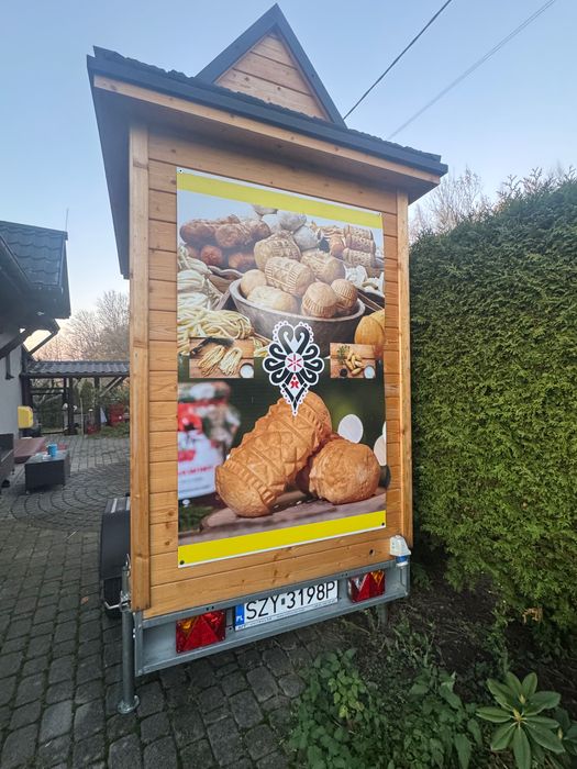 Przyczepa gastronomiczna handlowa w stylu góralskim. Okazja!