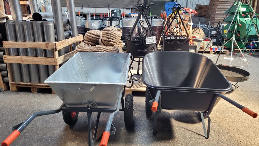 Polski Wózek Paszowy Japonka Taczka dwukołówka 350L, koła wzmocnione