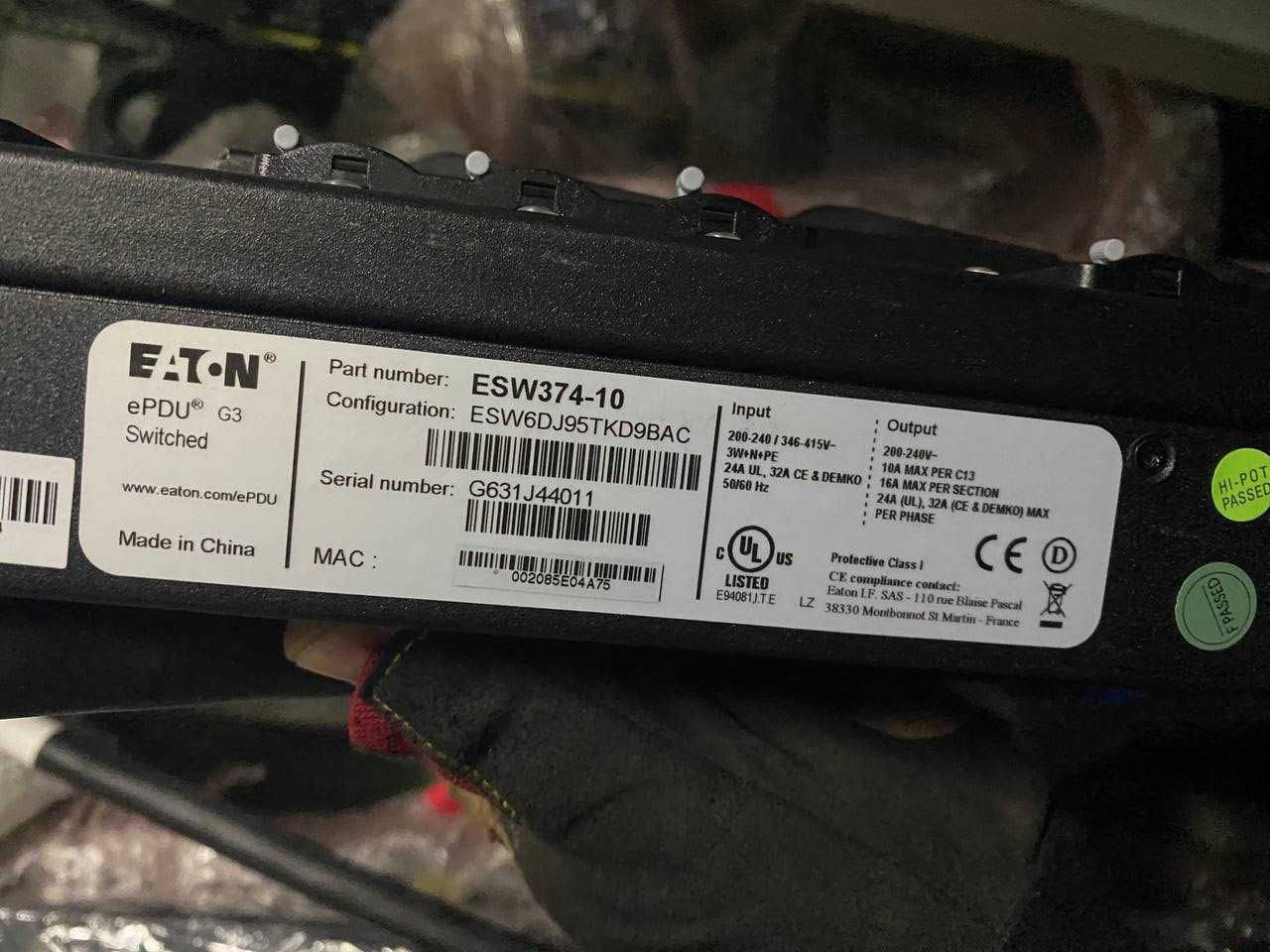 ePDU/серверна переноска/промислова переноска EATON ESW374-10