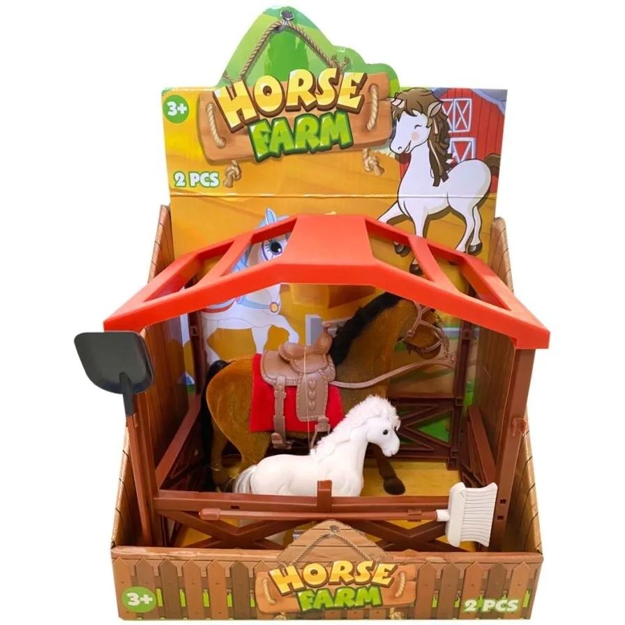 Іграшкова Ферма Кінь з малям 25×21см
