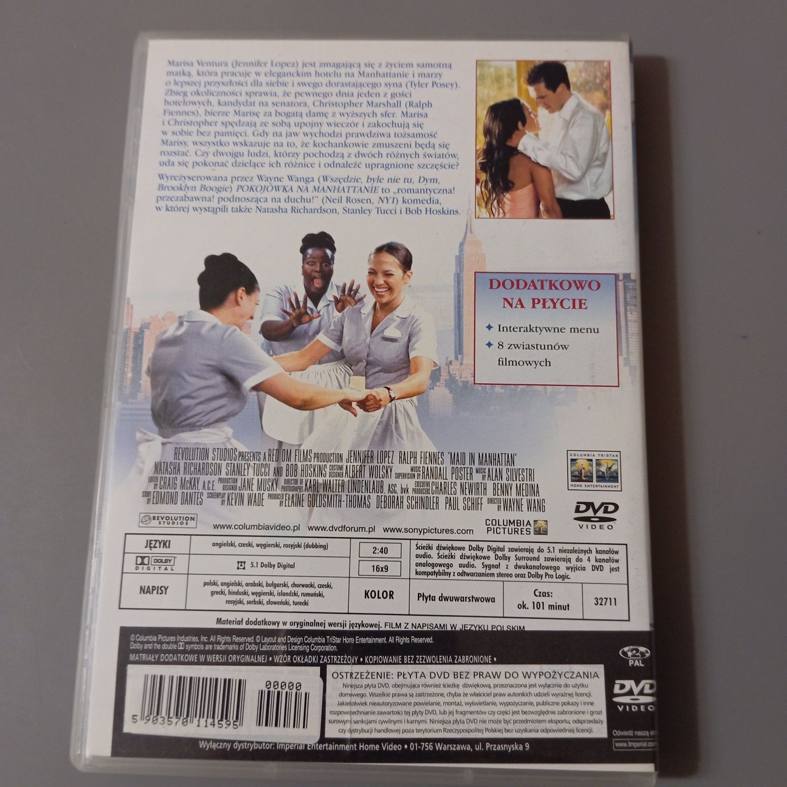 Pokojówka na Manhattanie, film DVD, stan bdb
