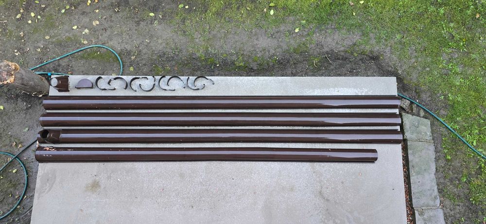 Rynny stalowe 150,złączki,leje,denka