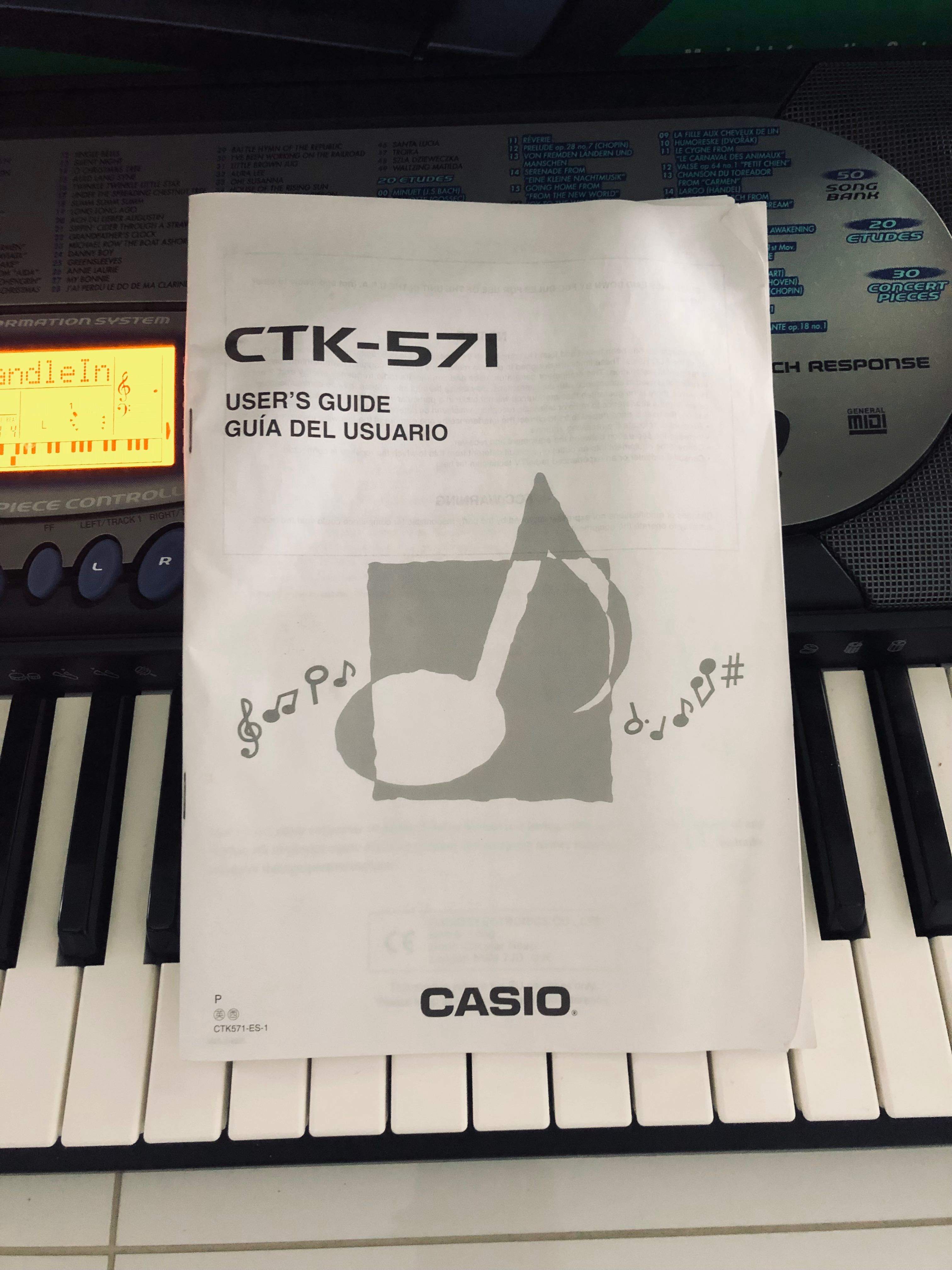 keyboard CASIO CTK-571 stojak statyw pulpit na nuty
