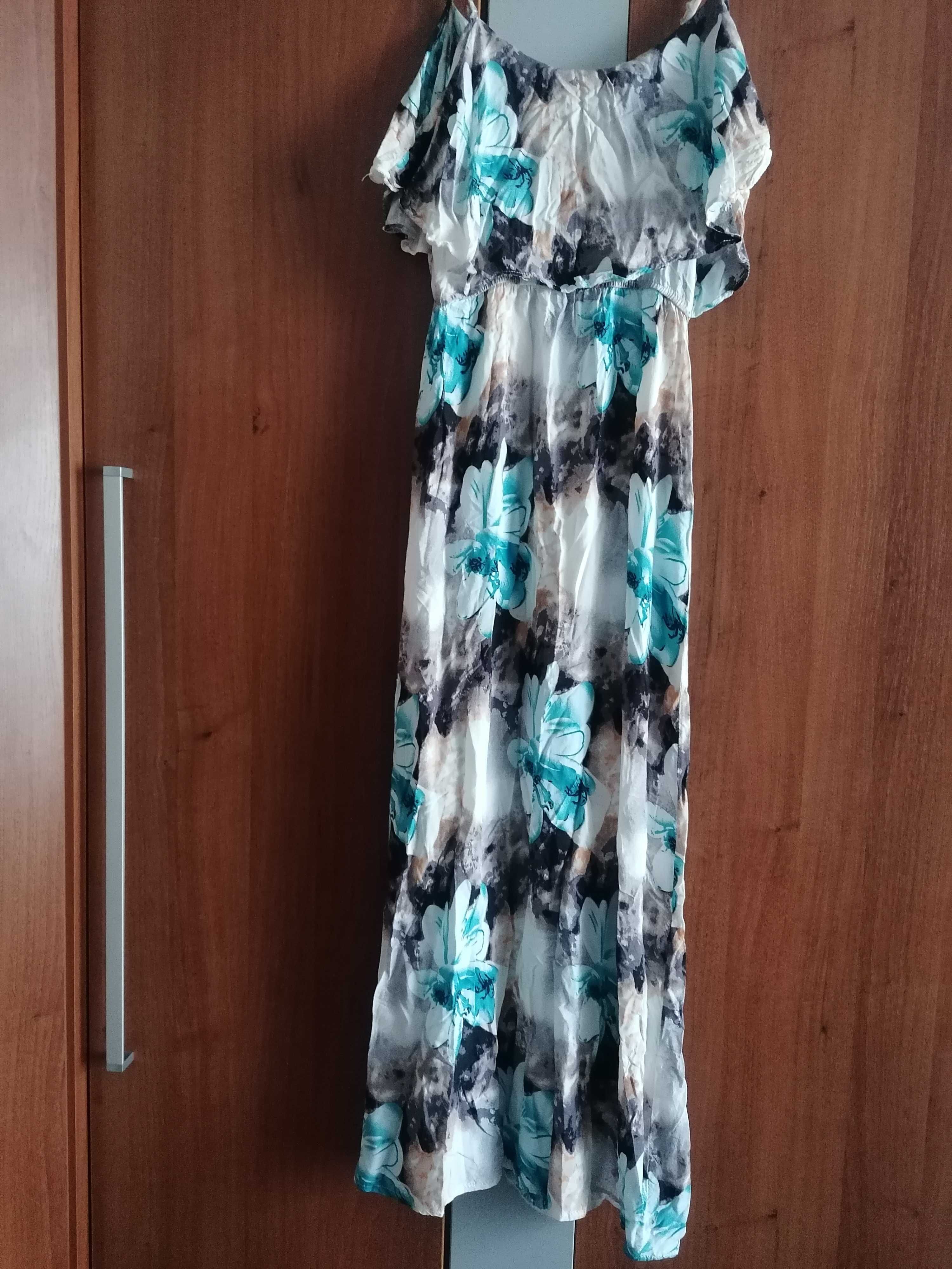 Сарафан-платье с пелериной  летний новый   р.М длинный