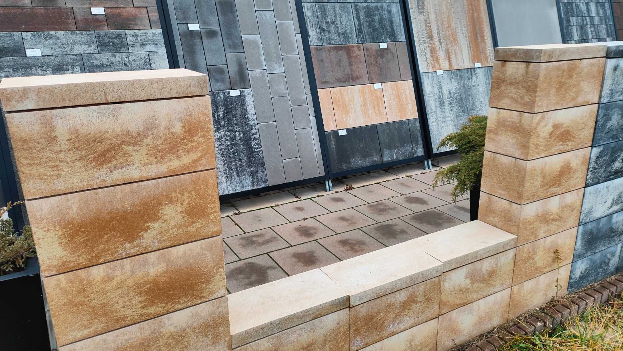 Blat stół grill kuchnia taras palisada kostka brukowa ogrodzenie mur