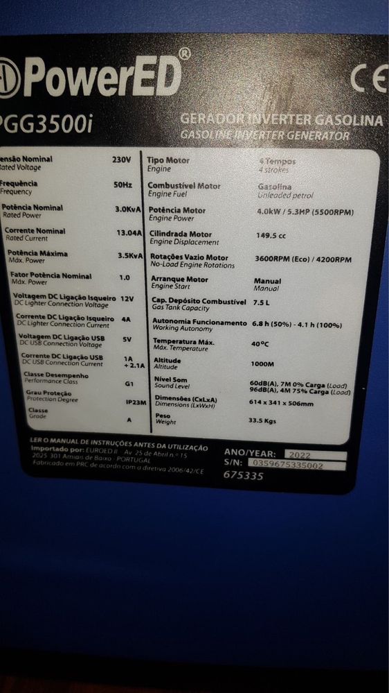 Генератор інверторний 3,5 кВ