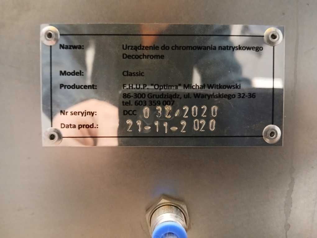Maszyna do chromowania natryskowego