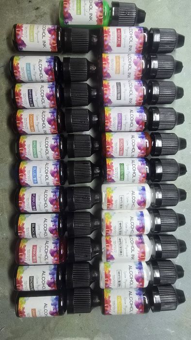 Tinta para Aerógrafo Base Álcool - Kit Cores