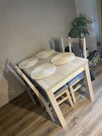 Stół stol komplet krzesła krzesla okazja dab sonoma