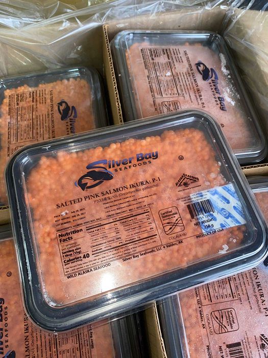 Преміальна ікра горбуші, солено-морожена Silver Bay, 250грам