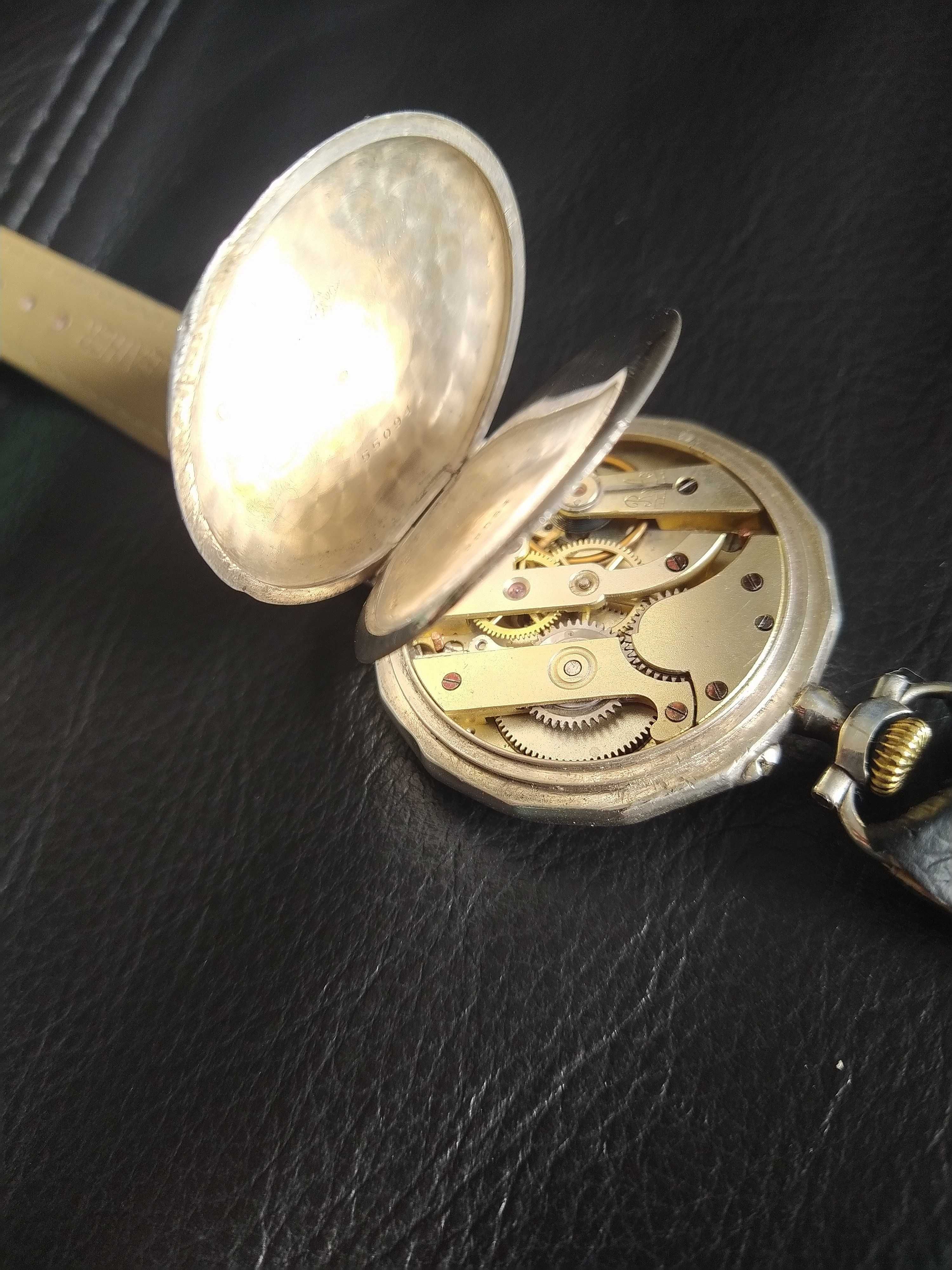 Relogio transição bolso/pulso HP. 130 anos. Prata. Original. Ano 1890