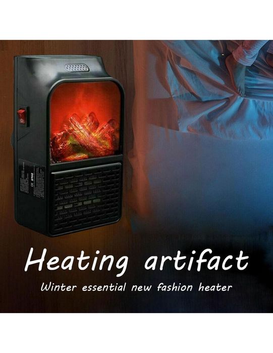 Aquecedor Portátil Elétrico com Efeito Lareira